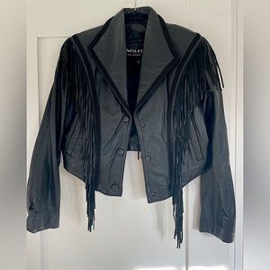 Vintage rare Wilson’s leather jacket with fringes